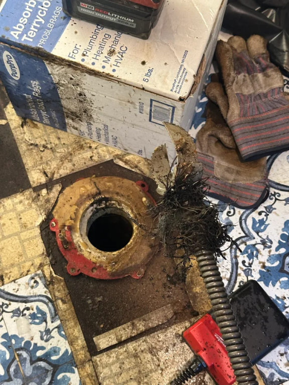 clearing out clogged drain